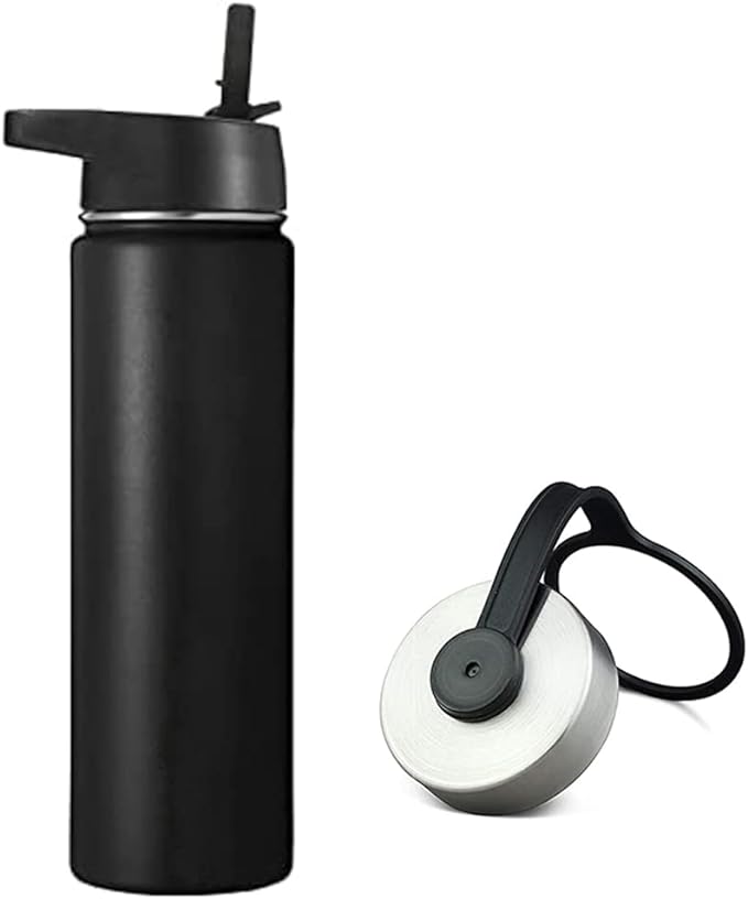 ICE COLD STAINLESS STEEL WATER BOTTLE WITH STRAW