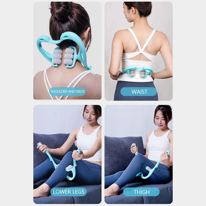 HAND ROLLER NECK MASSAGER. GIVES A COMFORTABLE MASSAGE